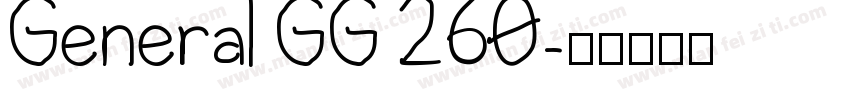 General GG 260字体转换